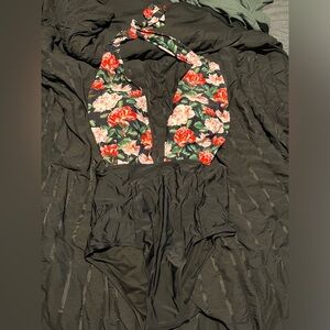 Floral one piece swimsuit